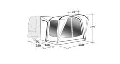 Outwell Newburg 160 Poled Drive Away Awning -Vango Shop 111101 newburg 160 drawing perspective2