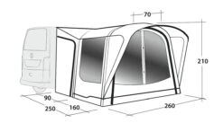Outwell Newburg 160 Air Drive Away Awning -Vango Shop 111170 newburg 160 air drawing perspective2