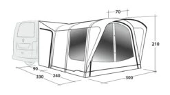 Outwell Newburg 240 Air Low Drive Away Awning -Vango Shop 111245 newburg 240 air drawing perspective2