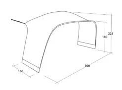Outwell Lounge Tent Connector M (2023) -Vango Shop 111342 lounge tent connector m drawing perspective2 page 0001