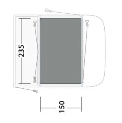 Outwell Newburg 160 Flat Woven Carpet -Vango Shop 170864 flat woven carpet newburg 160 drawing floorplan2