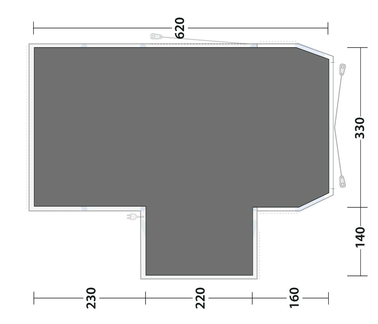 Outwell Oakdale 5PA Footprint Groundsheet - Image 2