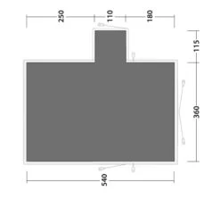 Outwell Montana 6PE Footprint Groundsheet 5 Outwell Montana 6PE Footprint Groundsheet -Vango Shop 170934 footprint montana 6pe drawing floorplan2