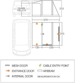 Vango Airbeam Vango Kela Air TC Low Awning (2023) -Vango Shop 2021 vango floorplan kela air tc 1