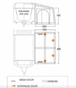 Vango Airbeam Vango Balletto Air 390 Elements Shield Caravan Awning (2023) -Vango Shop balletto 390 floor