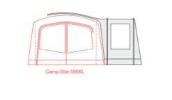 Outdoor Revolution Camp Star Side Porch (500xl, 600, 700) (2022) -Vango Shop campstar side porch floorplan 3 1