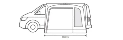 Outdoor Revolution Cayman Cona Air Driveaway Awning Low (2022) -Vango Shop cayman cona air 3