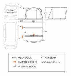 Vango Airbeam Vango Cove II Air Mid Awning (2023) -Vango Shop cove ii air mid floorplan low