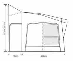 Outdoor Revolution Esprit Pro X 350M Awning (220-290cm) -Vango Shop esprit 350 x fl1