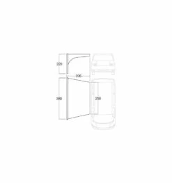 Vango AirBeam Sky Canopy 2.5m -Vango Shop floorplan 25 2