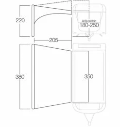 Vango AirBeam Sky Canopy 3.5m -Vango Shop floorplan35 2