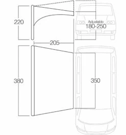 Vango AirBeam Sky Canopy 3.5m -Vango Shop floorplan35 3