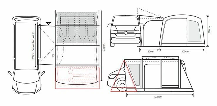 Outdoor Revolution Cayman Cacos Air SL Low Awning (180-210cm) 6 Outdoor Revolution Cayman Cacos Air SL Low Awning (180-210cm) - Image 4