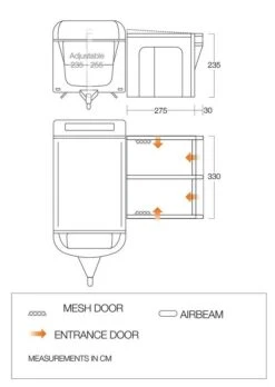 Vango Airbeam Vango Riviera Air 330 Elements ProShield Caravan Awning (2023) -Vango Shop riviera 330 floorplan