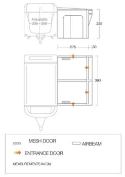 Vango Airbeam Vango Riviera Air 390 Elements All Season Caravan Awning (2023) -Vango Shop riviera 390 eas flooplan