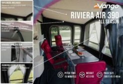 Vango Airbeam Vango Riviera Air 390 Elements All Season Caravan Awning (2023) -Vango Shop riviera air 390 as in