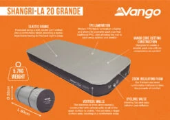 Vango Shangri-La II 20cm Grande Self-Inflating Mattress -Vango Shop shangri la 20 grande infographic