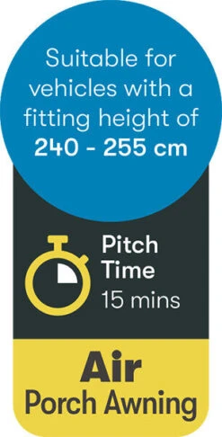 Westfield Vega 330 Performance Air Porch Awning (240 - 255cm) -Vango Shop vega 9 midsize